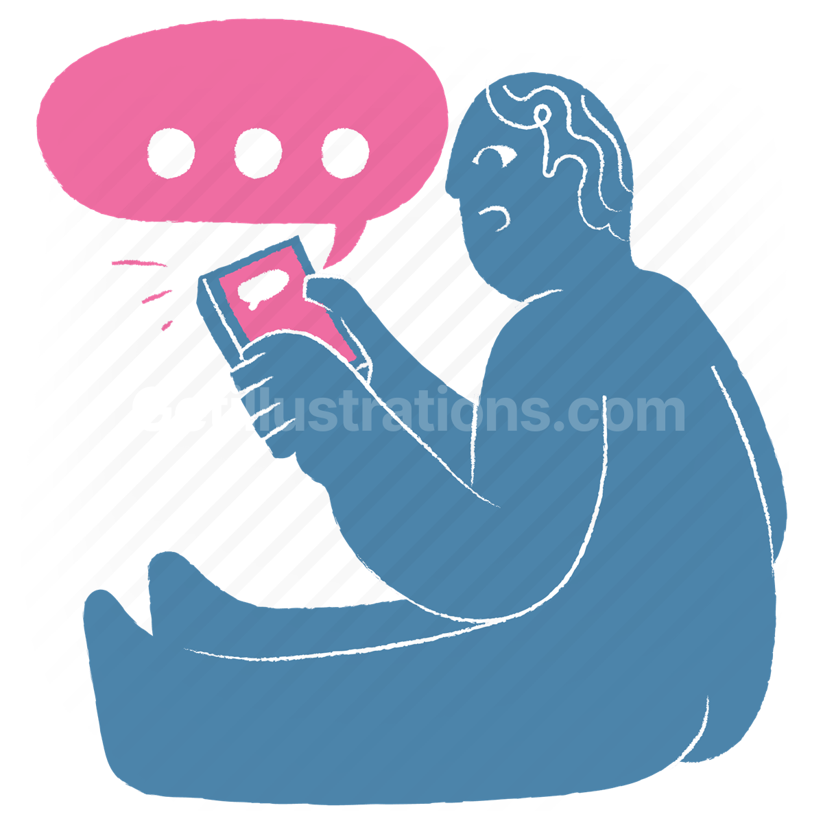 Social Media and Communication  illustration preview image